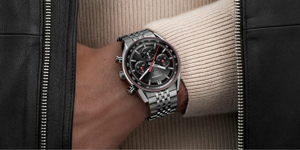 タグ・ホイヤーの腕時計　カレラクロノグラフ グラスボックス　