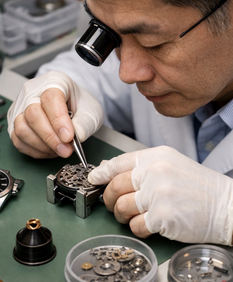 分解洗浄を時計技能士が実施