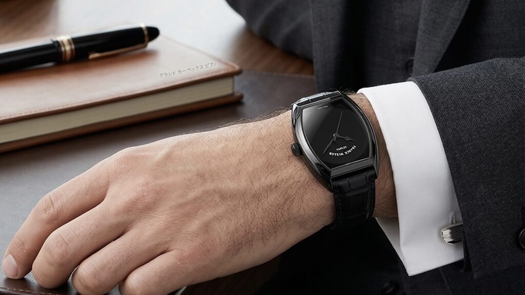 フランクミュラーピアノを着けた腕元