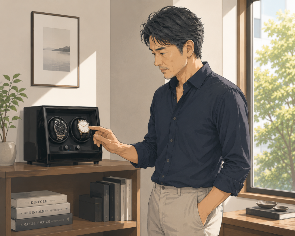 ウォッチワインダーを愛用しているイメージ