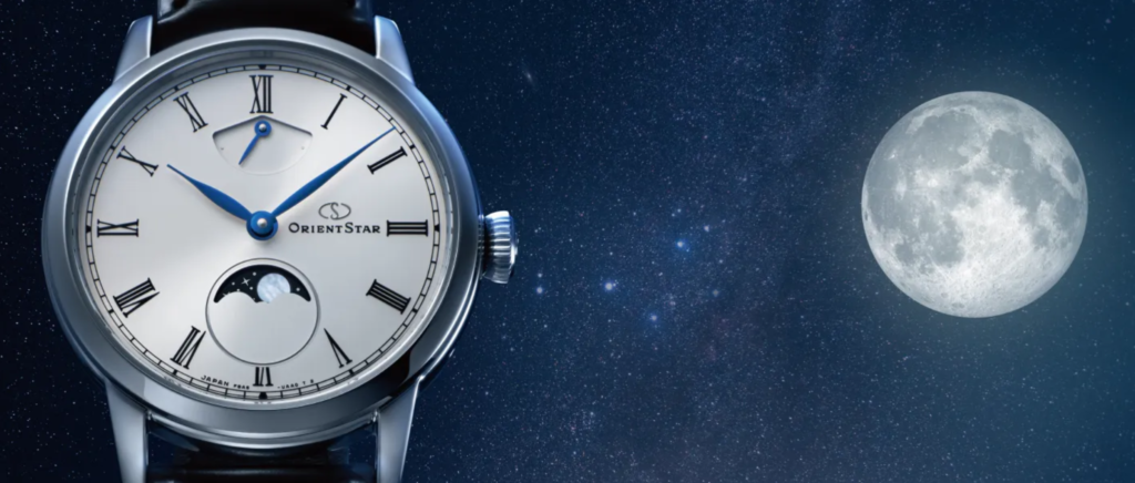 オリエントスターの腕時計　M45 F8 メカニカルムーンフェイズ
