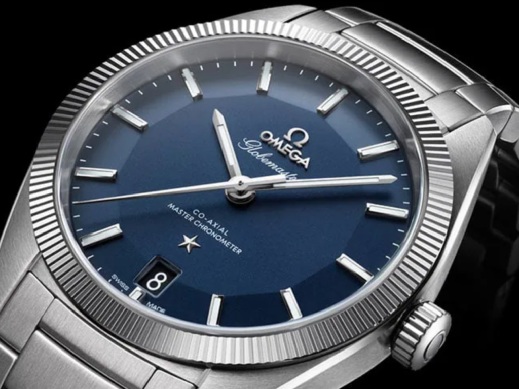 オメガの腕時計 グローブマスターのタングステンベゼル