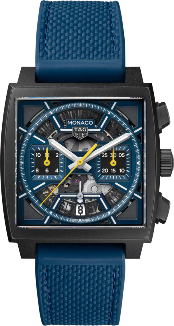 タグホイヤーモナコクロノグラフ自動巻, 39 mm, DLC加工のチタン CBL2188.FT6261