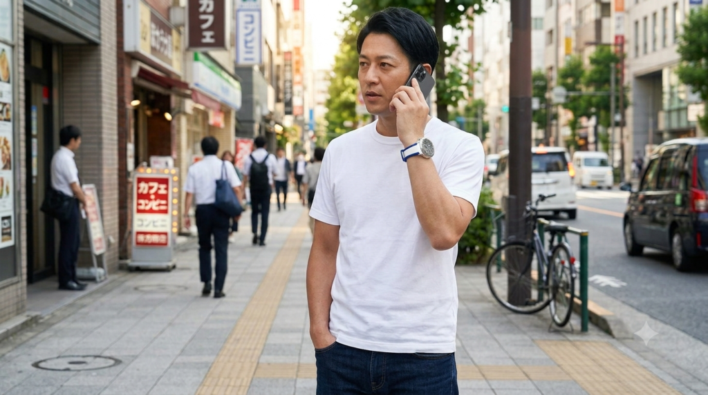 SEIKO　アストロン　ネクスター145周年を着けた男性