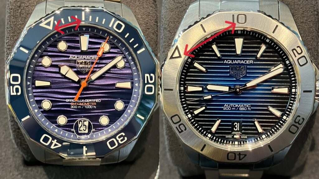 回転ベゼルのクリック数の違い