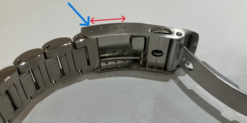 腕時計のバックル クラスプ穴タイプ