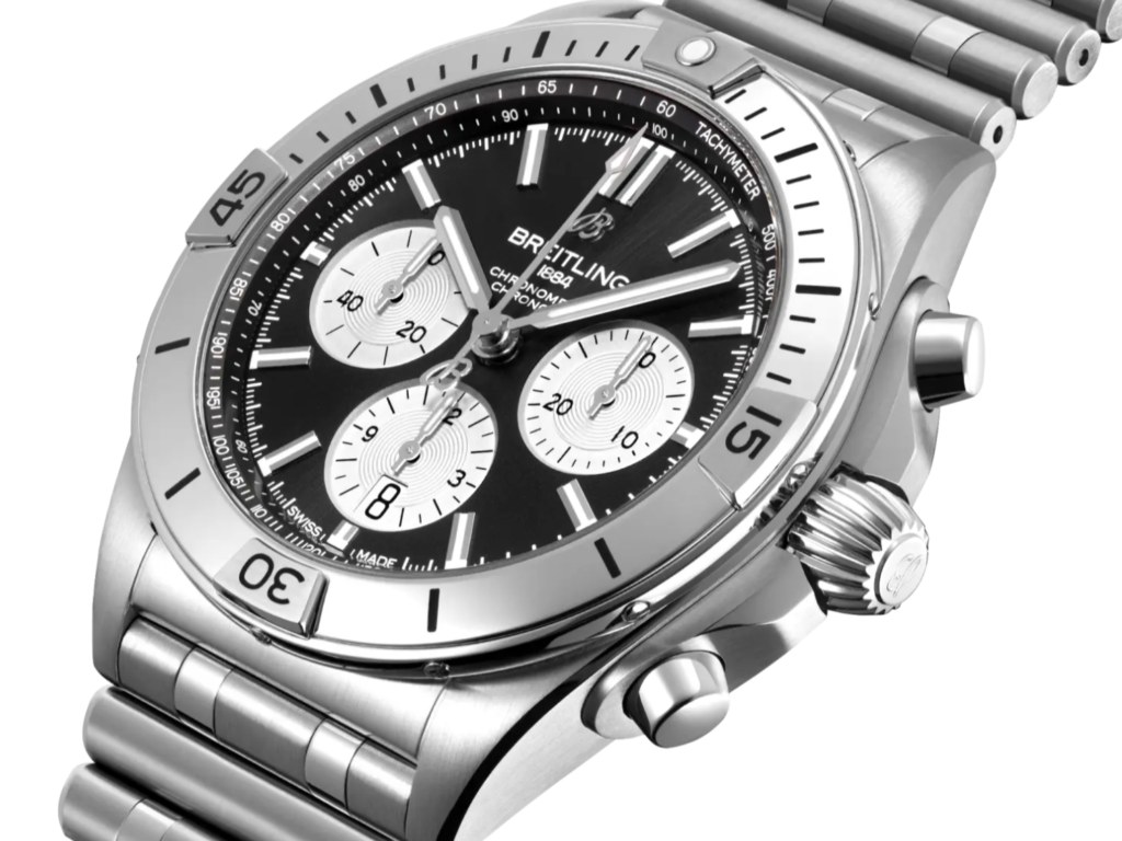 オーバル型のクロノグラフプッシュボタン