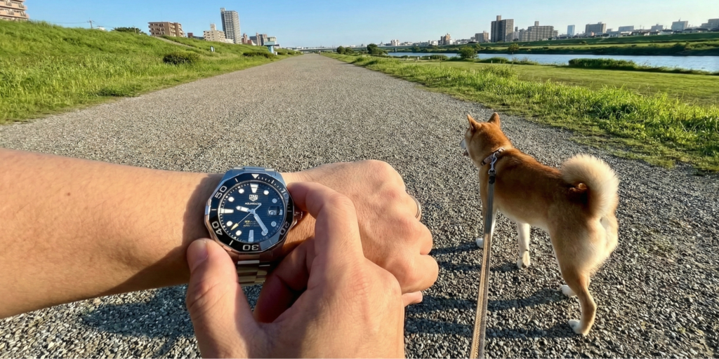 運動時間の管理に逆回転防止ベゼルを活用する