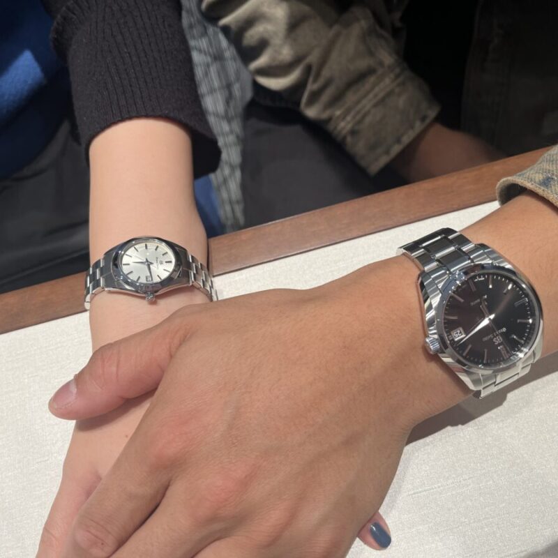 グランドセイコーの時計を着けた夫婦